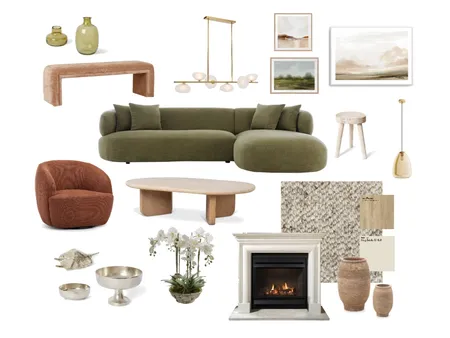 Olive Green & Clay Interior Design Mood Board by yassmenyousef on Style Sourcebook