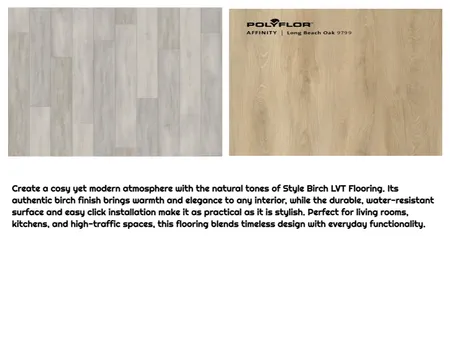 Natural Warmth with Style Birch LVT Flooring Interior Design Mood Board by Flooring Wholesale UK on Style Sourcebook