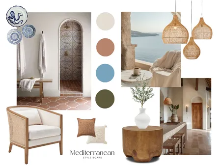 Mediterranean Interior Design Mood Board by Renee Wratih
