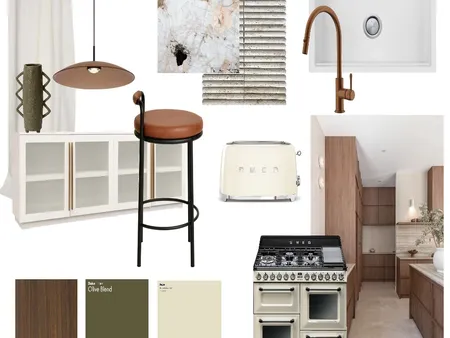 Mid Century Modern Kitchen Interior Design Mood Board by Tayla