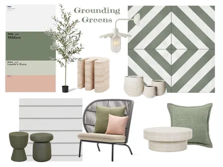 Grounding Greens Interior Design Mood Board by addieobyrne on Style Sourcebook