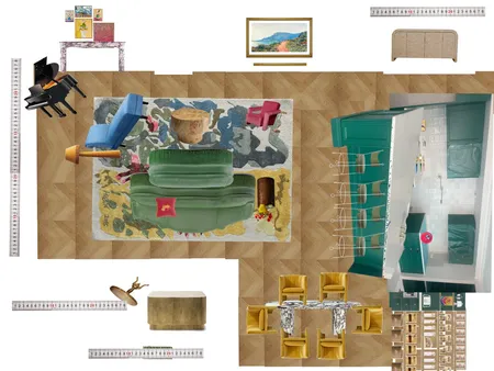 Great Room Space Planning Scale Interior Design Mood Board by dl2407