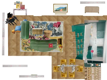 Great Room Space Planning Scale Interior Design Mood Board by dl2407