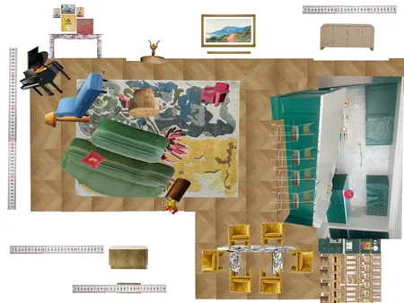 Great Room Space Planning Scale Interior Design Mood Board by dl2407