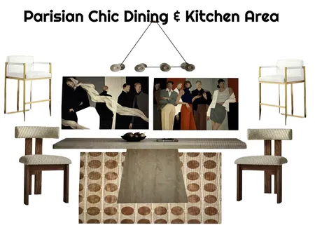 Parisian Chic Dining &Kitchen Area Star Res Interior Design Mood Board by al1168ster@gmail.com on Style Sourcebook