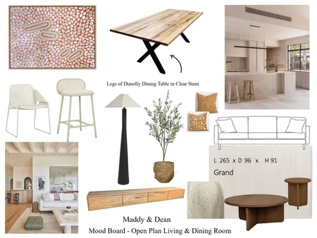 Maddy & Dean Mood Board Open Plan Living & Dining Room Interior Design Mood Board by MarnieDickson on Style Sourcebook