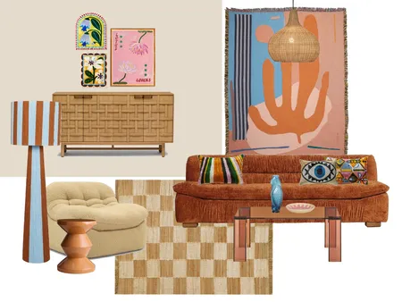 Eclectic Living Room Interior Design Mood Board by AimeeJ on Style Sourcebook