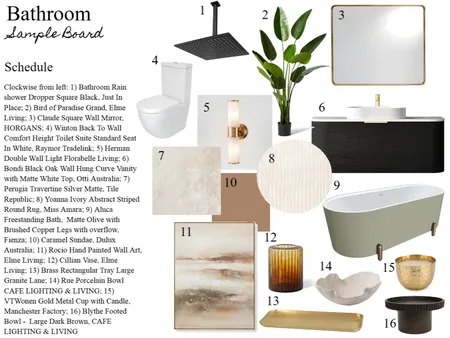 Module 9 - Bathroom Sample Board Interior Design Mood Board by salenebb on Style Sourcebook