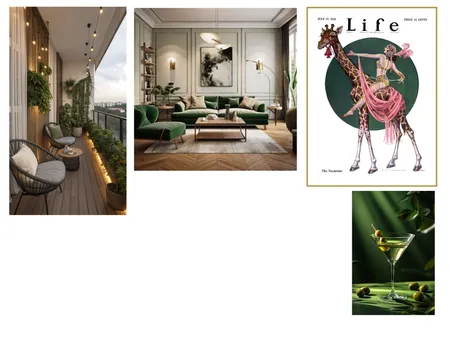 Upper-Level Lush Haven Concept Generator 1 Interior Design Mood Board by Kylie W