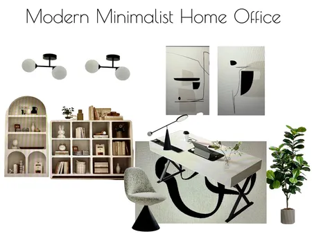 Modern Minimalist Home Office Interior Design Mood Board by al1168ster@gmail.com