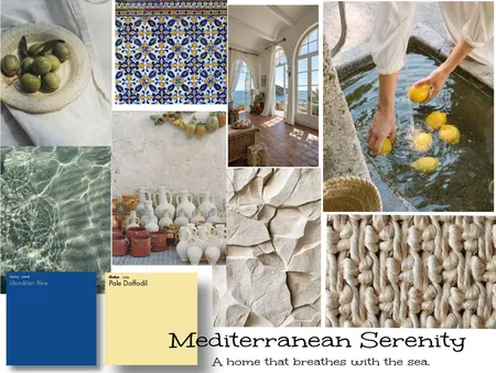 Mediterranean Serenity (Module 3) Interior Design Mood Board by melindavanwyk on Style Sourcebook