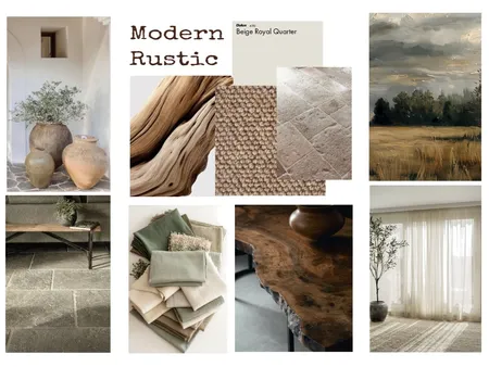 modern rustic mood board Interior Design Mood Board by ievarauber