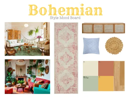 Bohemian Style Mood Board Interior Design Mood Board by zoelwil on Style Sourcebook