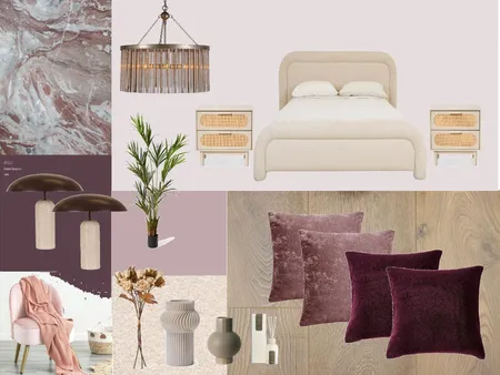 burgundy bedroom Interior Design Mood Board by majellal