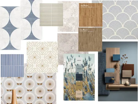 Tile, wallpaper, colour palette Interior Design Mood Board by jquinn on Style Sourcebook