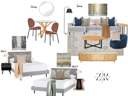 Bold and Modern Living Interior Design Mood Board by Interiors By Zai on Style Sourcebook