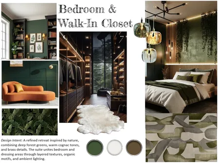 Bedroom & Walk in Closet Interior Design Mood Board by EvanHarrington