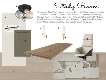 Study Room Interior Design Mood Board by kissesfyg@gmail.com on Style Sourcebook