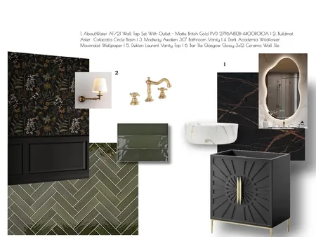 Powder Room Interior Design Mood Board by kissesfyg@gmail.com on Style Sourcebook