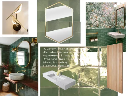 Palm powder room Interior Design Mood Board by Lady Darwin Design on Style Sourcebook