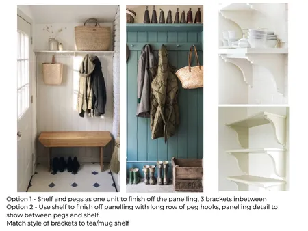 Folly Farm Boot Room - Wall 1 & Kitchen Shelf Interior Design Mood Board by Tanyajaneevans on Style Sourcebook