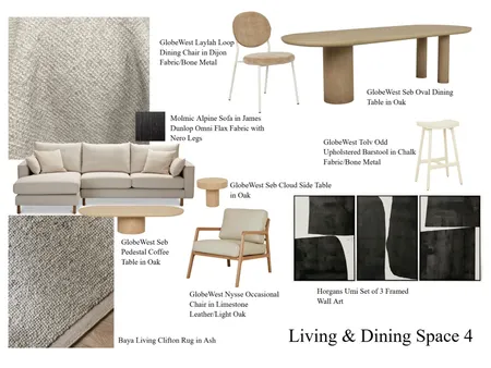 Brent & Kara Living/Dining Space 4 Interior Design Mood Board by Jayda-MYHAH