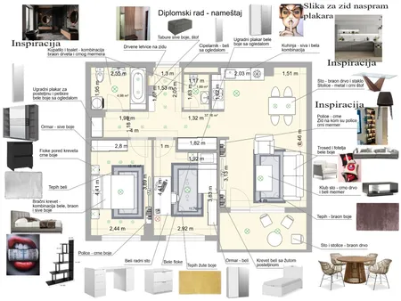 Diplomski rad - nameštaj Interior Design Mood Board by milica05