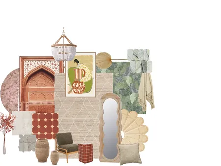 Boho Interior Design Mood Board by Beebee