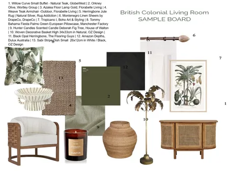 British Colonial Interior Design Mood Board by kmtaylor80