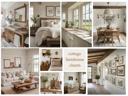 Cottage Farmhouse Charm Moodboard Interior Design Mood Board by RACHMCEACHRAN