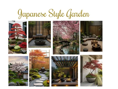 japanese garden Interior Design Mood Board by lisabet