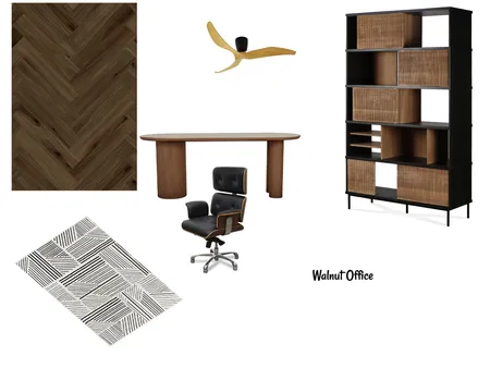 Walnut Office Interior Design Mood Board by ThirdPyramidDesigns