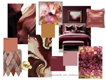 Burgundy with golden accents Interior Design Mood Board by Accent on Colour on Style Sourcebook
