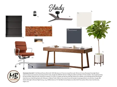 Study Interior Design Mood Board by MBDesigns on Style Sourcebook