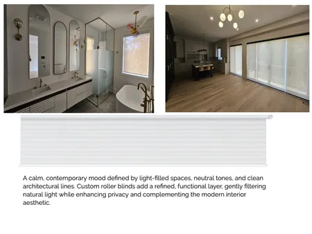 Contemporary Calm: Custom Roller Blinds & Modern Interiors Interior Design Mood Board by Design2View Blinds & Window Covering on Style Sourcebook