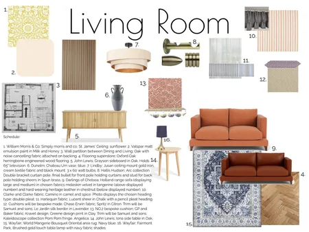 Living Room (IDI A.9) Interior Design Mood Board by Maisie_Cupid