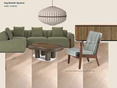 livingroom walnut + teak + green sofa Interior Design Mood Board by tomaskarkalas