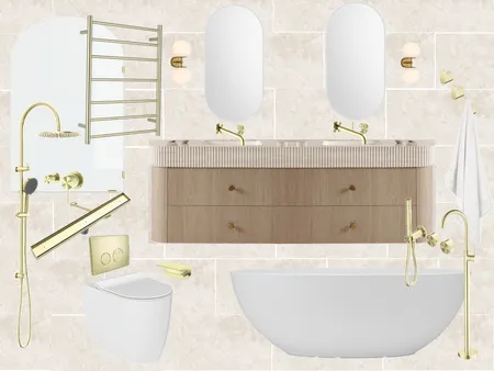 Ensuite - Version 1 x2 - ADP v2 Interior Design Mood Board by Velda
