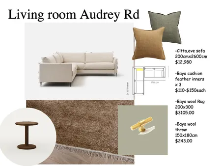 Audrey Road living room Interior Design Mood Board by Leigh Fairbrother