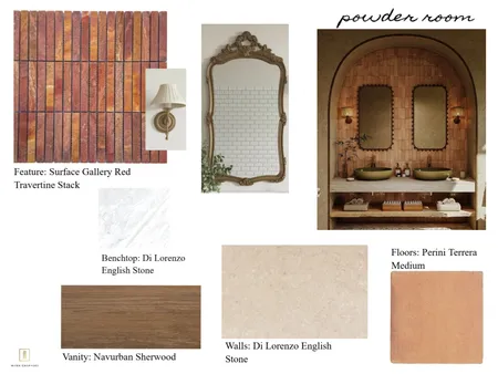 Maxlands Powder Room Interior Design Mood Board by Interiorsphere