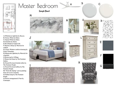 Master Bedroom Interior Design Mood Board by Becks Interior Designs on Style Sourcebook