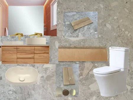 Powder Room - Almond Basin Interior Design Mood Board by Cobblestone Studios