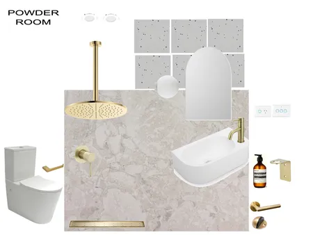 Powder Room Interior Design Mood Board by NookNest Pty Ltd on Style Sourcebook