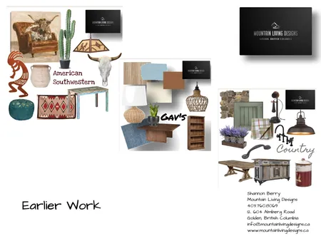 Profile earlier work Interior Design Mood Board by MOUNTAIN LIVING DESIGNS