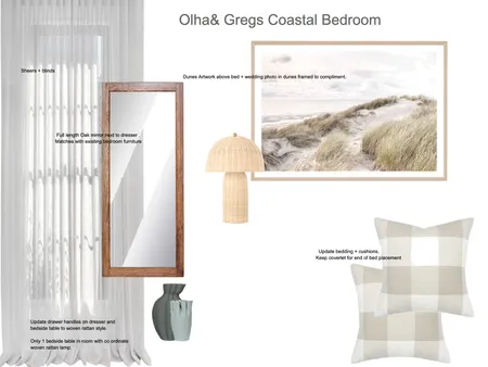 O & G Coastal Master Bedroom Interior Design Mood Board by KM2639 on Style Sourcebook