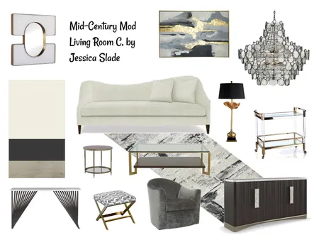 Mid-Century Mod Living Room C, by Jessica Slade, Norwood Furniture Interior Design Mood Board by Jessica on Style Sourcebook