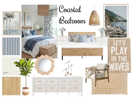 Coastal Bedroom Interior Design Mood Board by angcart