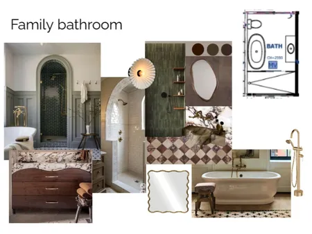 Family Bath Interior Design Mood Board by SamanthaEberhart