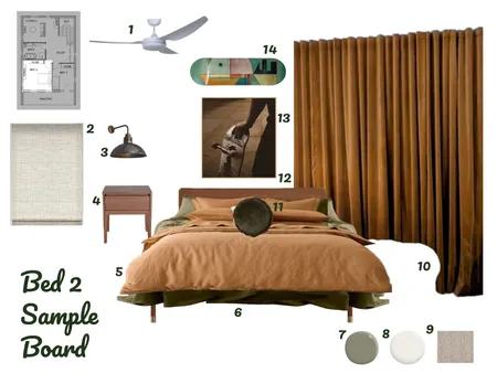 Paggington Terrace House Victorian Bedroom 2 Sample Board Interior Design Mood Board by Dune Drifter Interiors