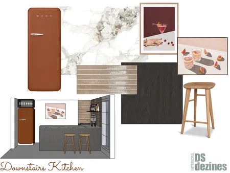 Tina Downstairs Kitchen Interior Design Mood Board by DSdezines Interiors